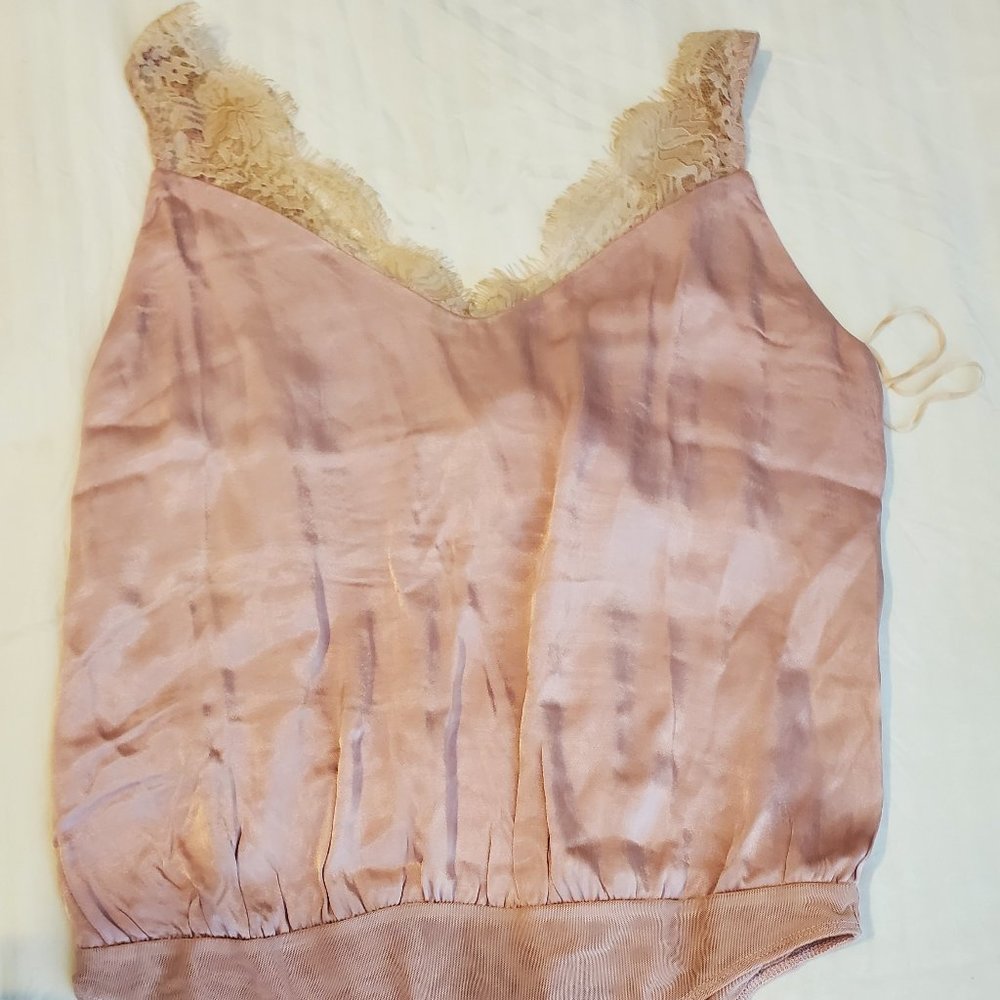 Socialite Lace Trim Blouson Bodysuit